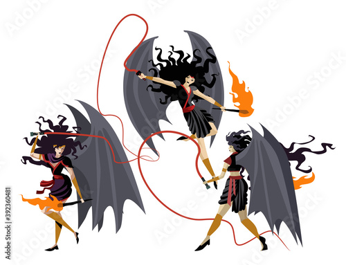 Erinyes furies greek mythology goddesses of vengeance