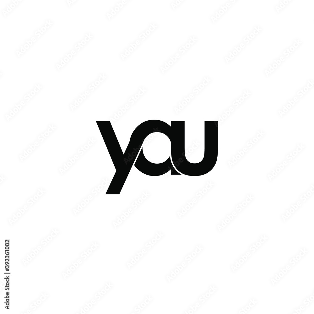 yau letter original monogram logo design yau letter original monogram logo design