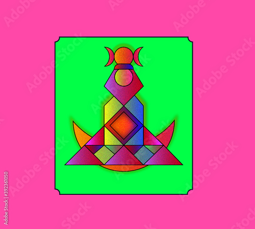 Abstract gradient vector art