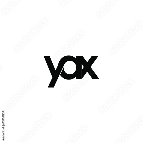 yax letter original monogram logo design photo