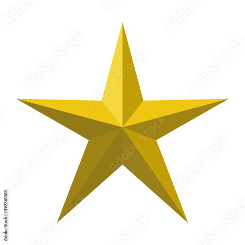 star with yellow color and five points