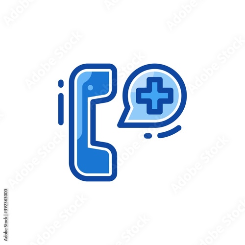 medical support icon in filled line style isolated on white background. EPS 10