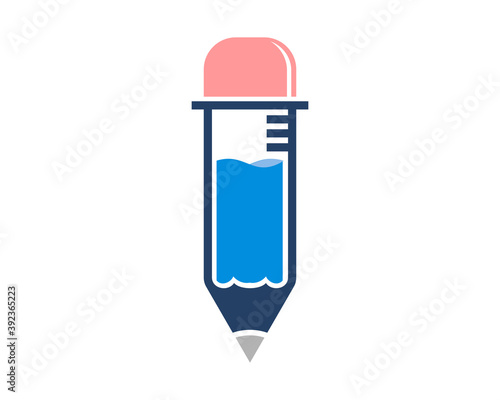 Combination Pencil with laboratory test tube logo