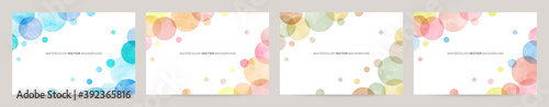 vector card design template with colorful bubbles