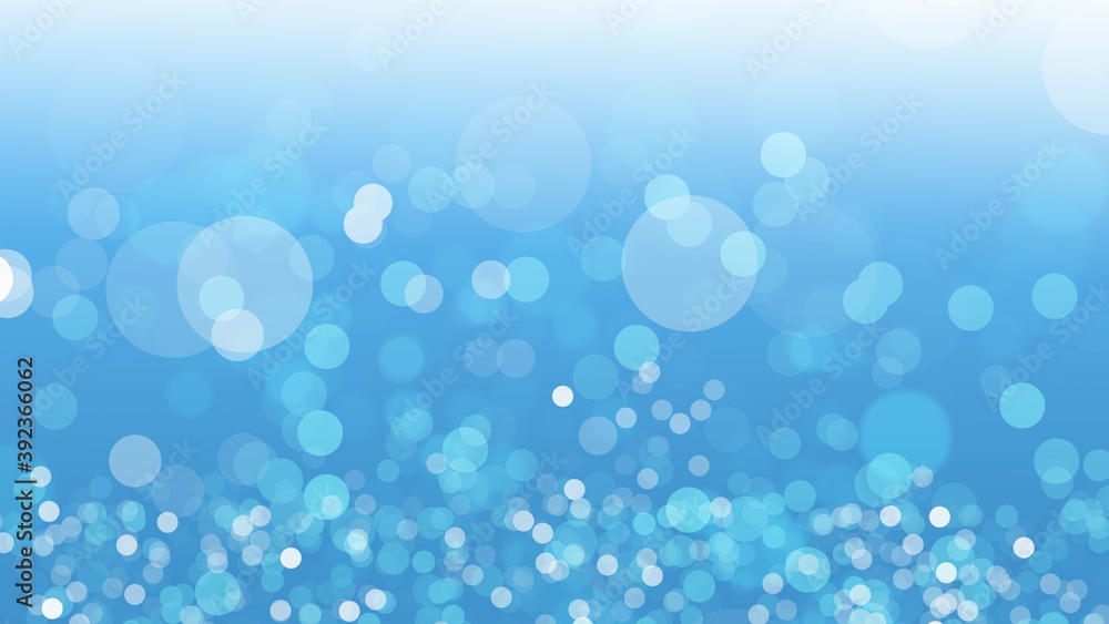 Abstract blue bokeh sea and sky cooling light beautiful design background.