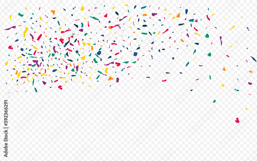 Rainbow Confetti Carnaval Transparent Background. Rainbow Confetti Carnaval Transparent Background.