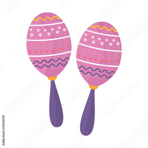 maraca icon on white background