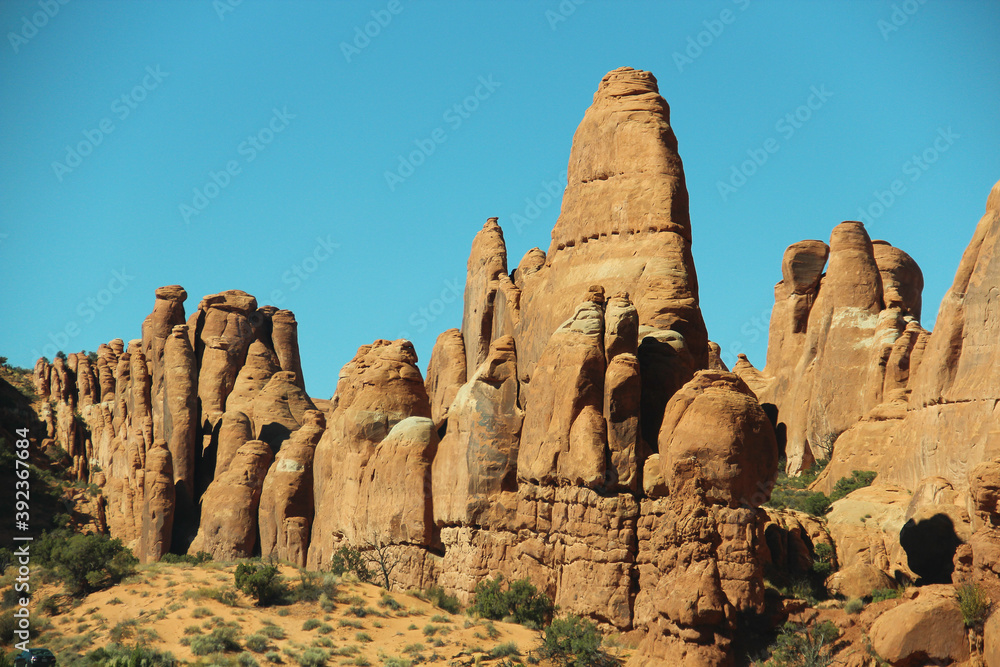 Some and more pinnacles of rocks
