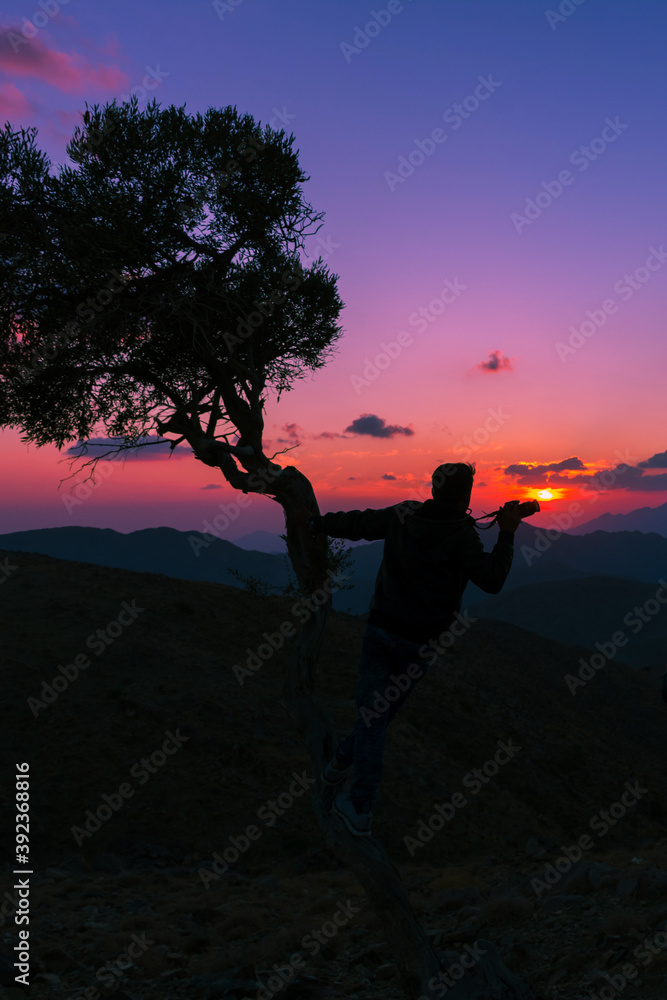 Fototapeta premium mountain sunset