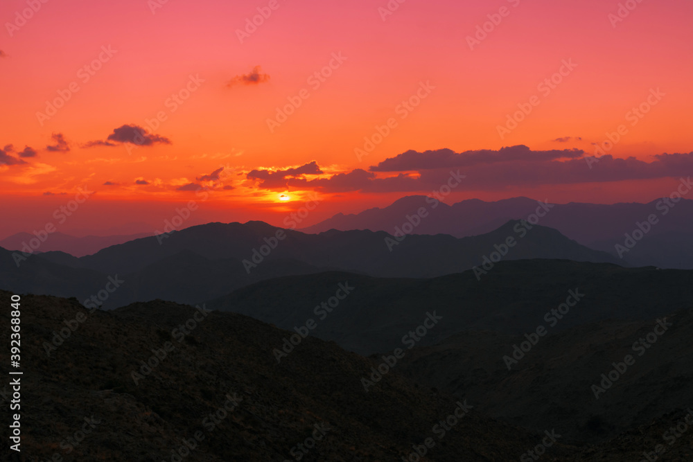 Obraz premium mountain sunset