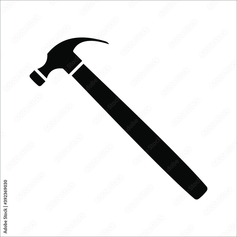 Hammer icon. Service tool icon. editable icons and colors. Vector illustration Hammer icon. Service tool icon. editable icons and colors. Vector illustration