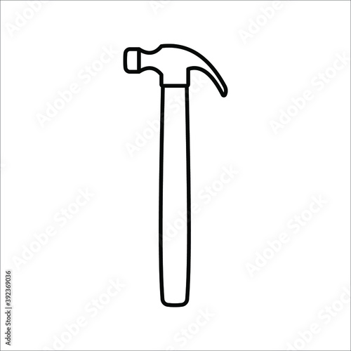 Hammer icon. Service tool icon. editable icons and colors. Vector illustration