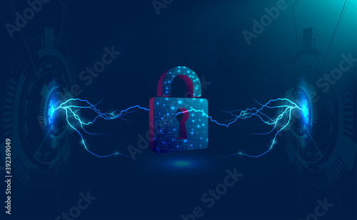 Data protection privacy concept.