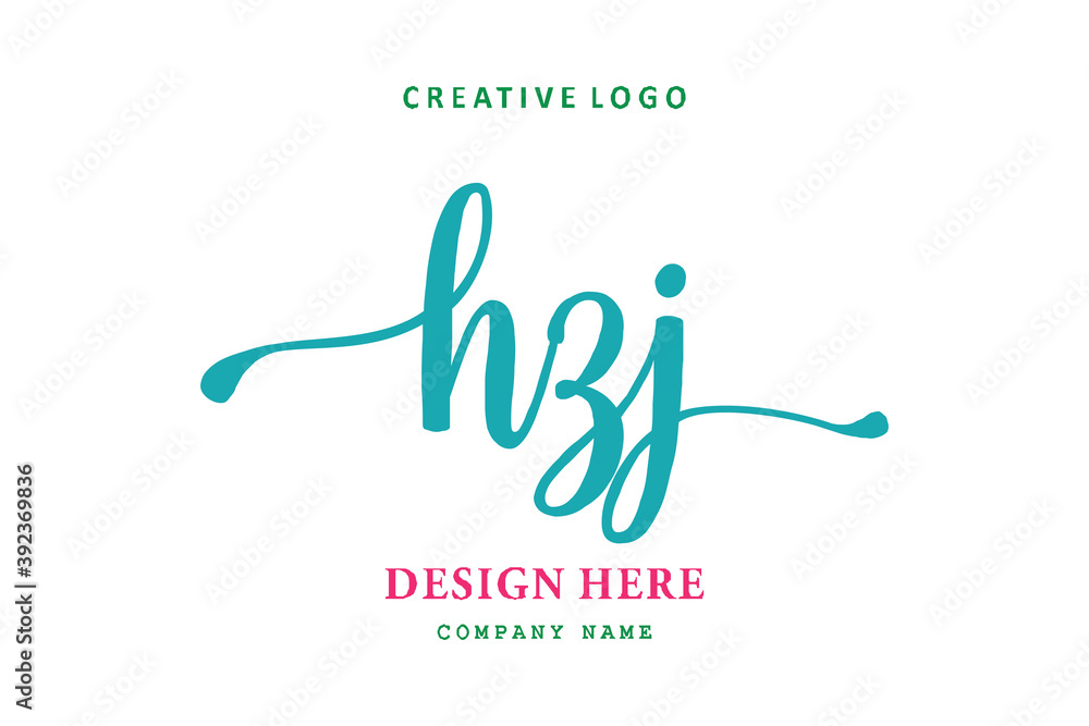 Fototapeta premium HZJ lettering logo is simple, easy to understand and authoritative