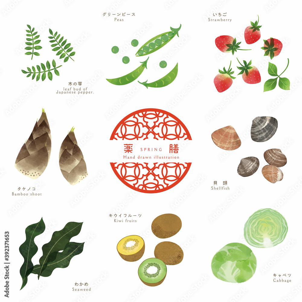 春の薬膳 2 手描きの食材イラスト Stock ベクター Adobe Stock 春の薬膳 2 手描きの食材イラスト Stock ベクター Adobe Stock