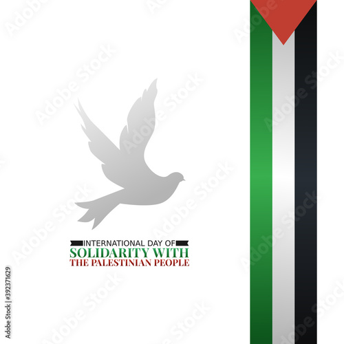 vector graphic of international day of  solidarity with the palestinian people good for international day of  solidarity with the palestinian people  celebration. flat design. flyer design.