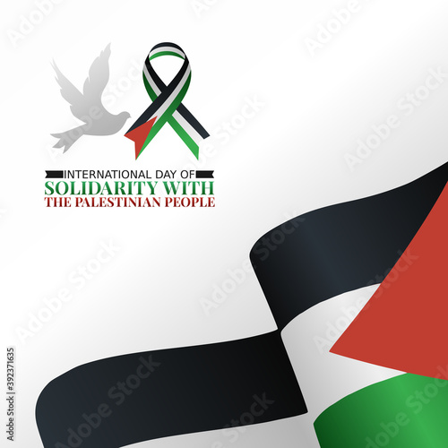 vector graphic of international day of  solidarity with the palestinian people good for international day of  solidarity with the palestinian people  celebration. flat design. flyer design.