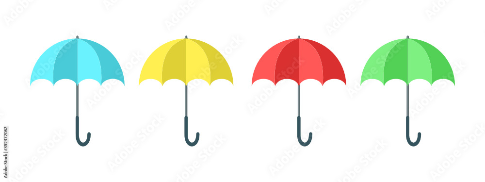 Obraz premium Set of umbrella icon isolate on white background.