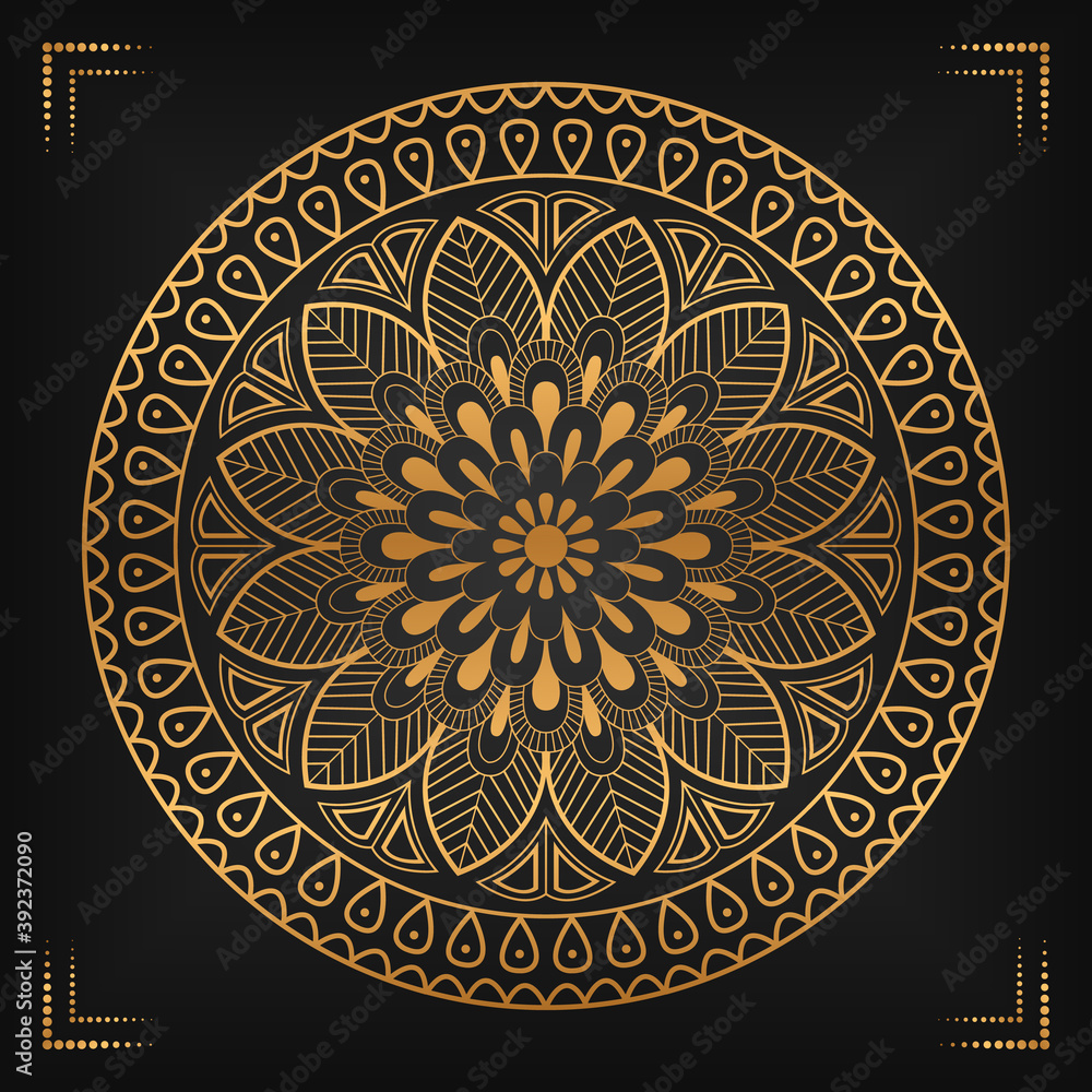 Luxury mandala background with floral ornament pattern. Hand drawn gold mandala design. Vector mandala template for decoration invitation, cards, wedding, logos, cover, brochure, flyer, banner. Luxury mandala background with floral ornament pattern. Hand drawn gold mandala design. Vector mandala template for decoration invitation, cards, wedding, logos, cover, brochure, flyer, banner.