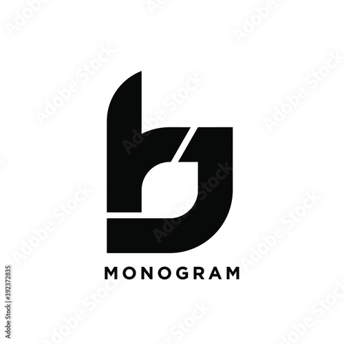 ONE b b1 1b 1 initial letter logo vector icon design isolated background