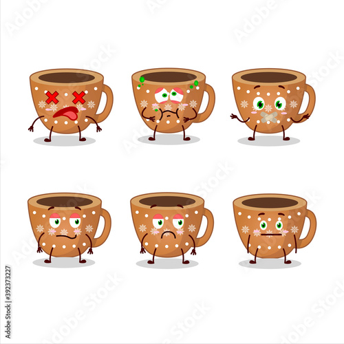 Coffee cookies cartoon character with nope expression
