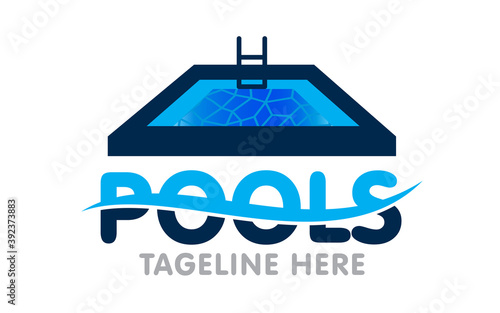 Creative innovation graphic vector for swimming pool Concept Logo Design