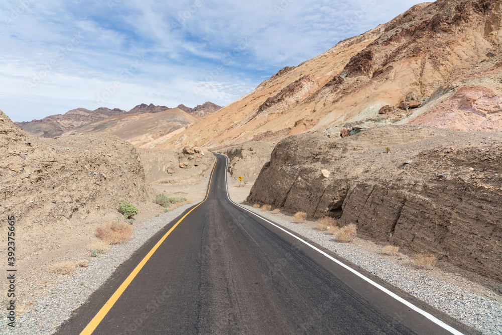  Death Valley road and scenic desert landscape