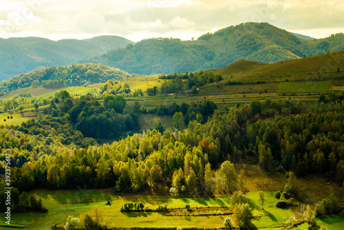 Billede på lærred Colorful shot of the Ponor Valley, Alba, Apuseni Mountains, Carpathians