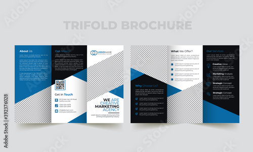 Creative corporate modern business trifold brochure template