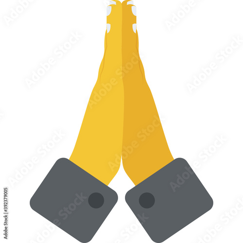 
Two hands pushed together in holy stance of prayer
