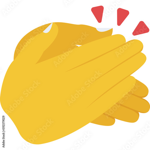 
Human hand clapping, applause clap concept
