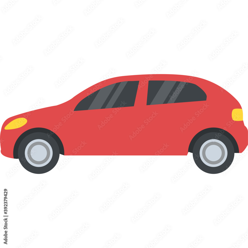 
A mini car, transport flat icon
