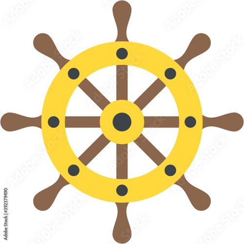 
Ship steering wheel, captain rudder 
