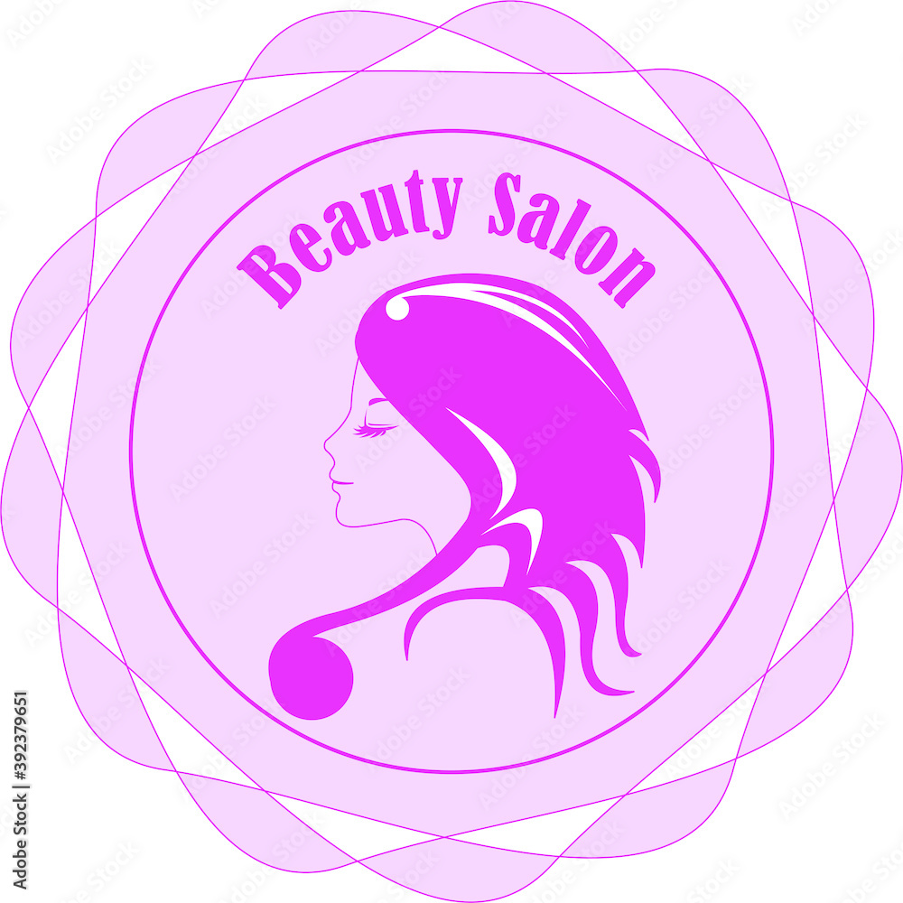 Beauty salon with women silhousette. Beauty salon with women silhousette.