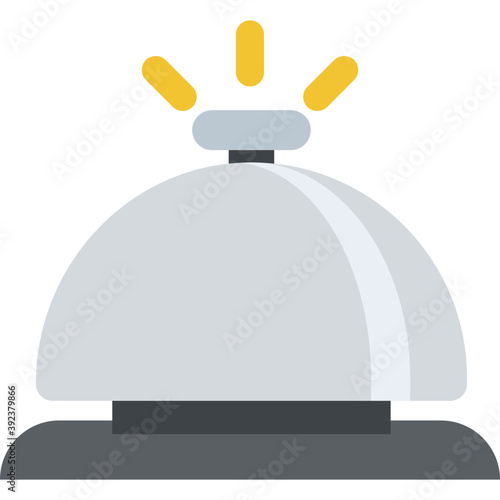 
A hothouse, restaurant cloche flat icon
