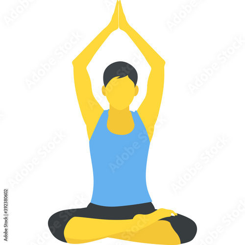 
Relaxation exercise called yoga pose
