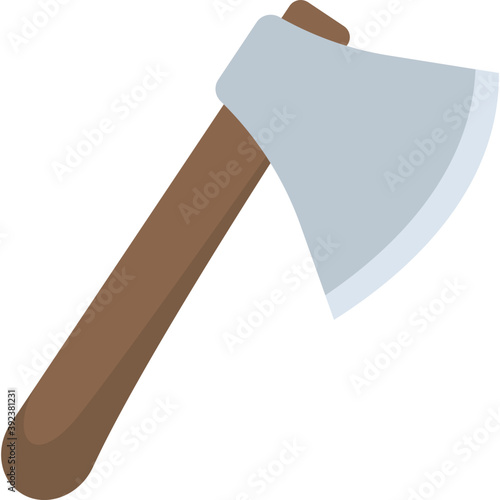 
A forestry tool, axe flat icon
