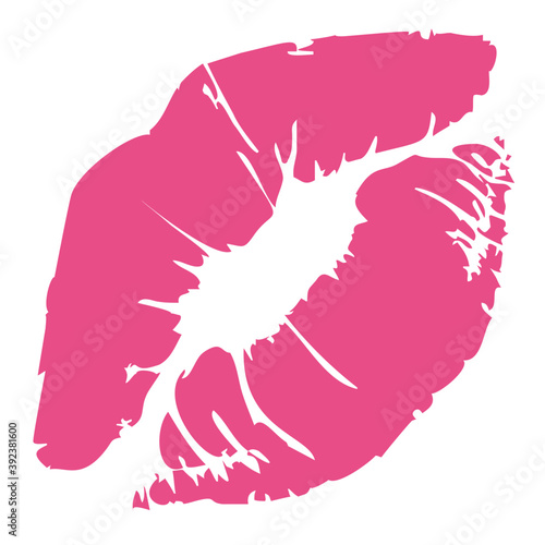 
Flat icon design of lips, Kissing concept
