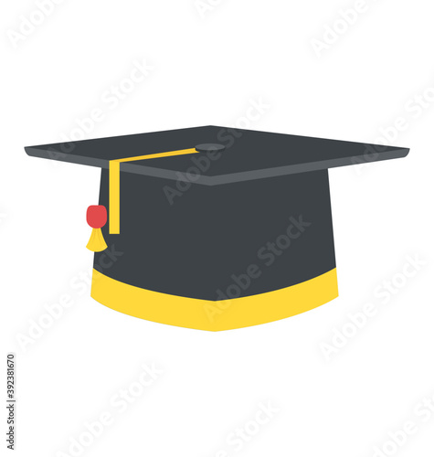 
Graduation cap worn by graduates called mortarboard
