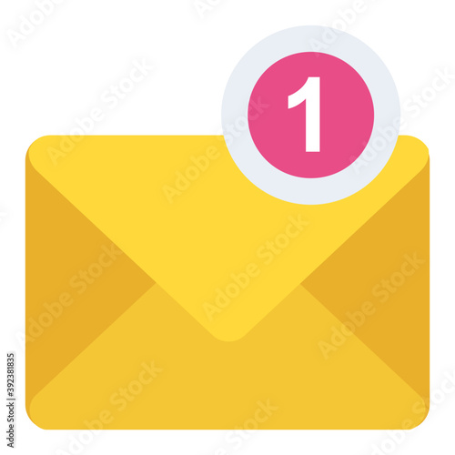 
An closed envelope representing unread message 
