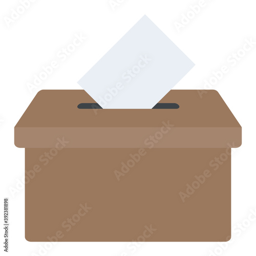 
Flat icon design of a box to put in complaints and feedbacks
