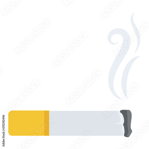 
Cigarette flat icon, Smoking zone
