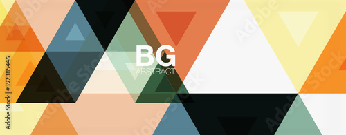 Mosaic triangle pattern abstract background for cover, banner, flyer and poster and other template