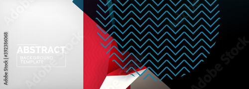 Low poly 3d geometric shapes, minimal abstract background. Vector illustrations for covers, banners, flyers and posters and other