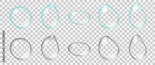 Mockup realistic Water drops isolated on transparent background. Vector illustration EPS10