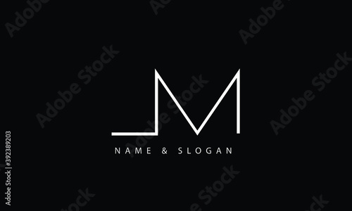 ML, LM, M, L abstract letters logo monogram