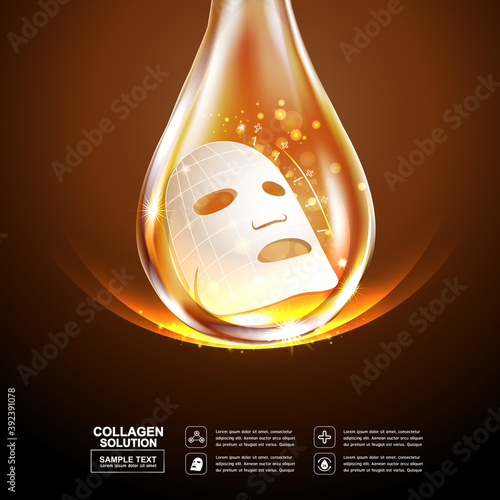 Collagen and Vitamin for Skin Concept