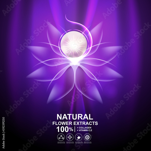Collagen Serum and Vitamin Background Concept Skin Care Cosmetic.