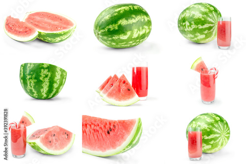 Group of Watermelon on a white background