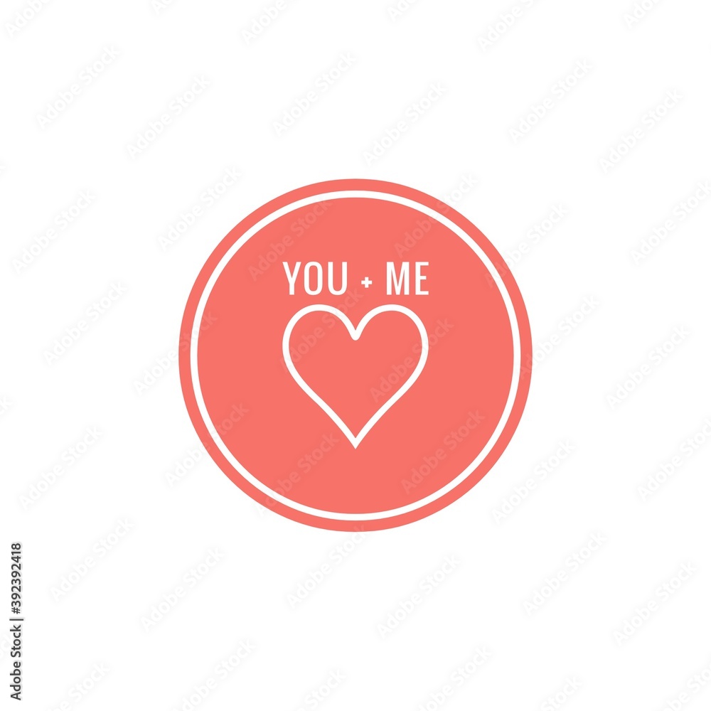 ''You and me'' Love Quote Lettering Illustration ''You and me'' Love Quote Lettering Illustration